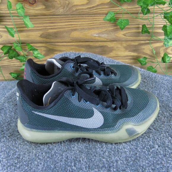 Nike Sneaker Kobe Brant X10 Boys Y 4.5 Medium Athletic Green‎ Synthetic Lace Up - Picture 3 of 7